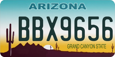 AZ license plate BBX9656