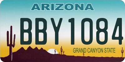AZ license plate BBY1084