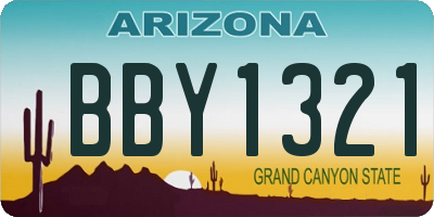 AZ license plate BBY1321