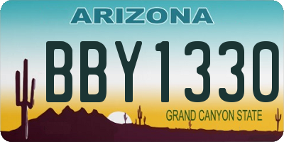 AZ license plate BBY1330