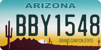 AZ license plate BBY1548