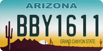 AZ license plate BBY1611