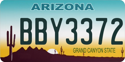 AZ license plate BBY3372