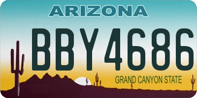 AZ license plate BBY4686