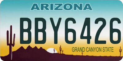 AZ license plate BBY6426