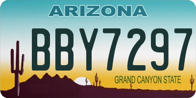 AZ license plate BBY7297