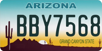 AZ license plate BBY7568