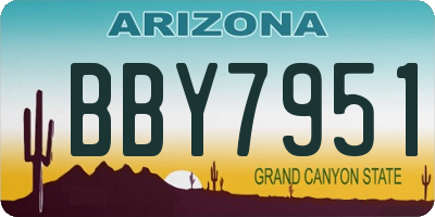 AZ license plate BBY7951