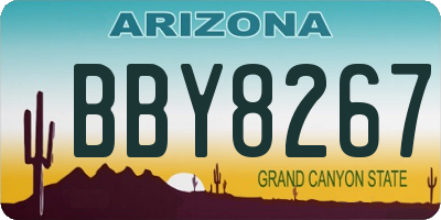 AZ license plate BBY8267