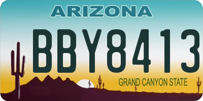 AZ license plate BBY8413