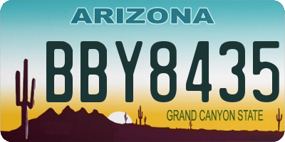 AZ license plate BBY8435