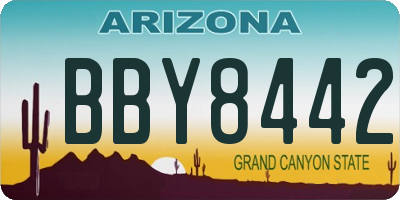 AZ license plate BBY8442