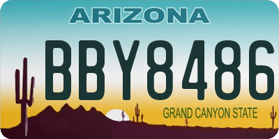 AZ license plate BBY8486