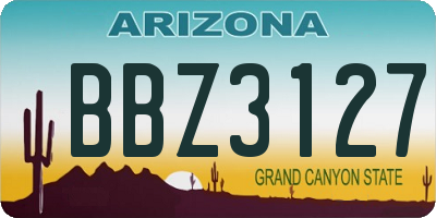 AZ license plate BBZ3127