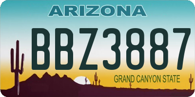 AZ license plate BBZ3887