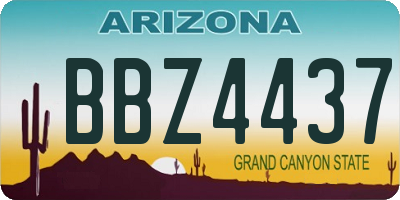 AZ license plate BBZ4437