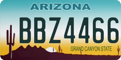 AZ license plate BBZ4466