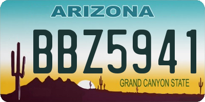 AZ license plate BBZ5941