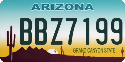 AZ license plate BBZ7199