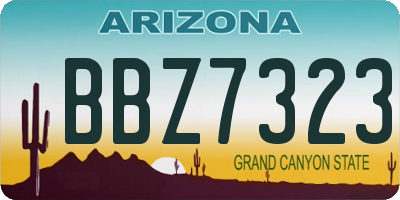 AZ license plate BBZ7323