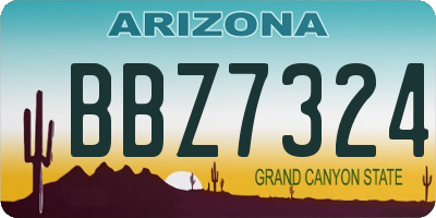 AZ license plate BBZ7324