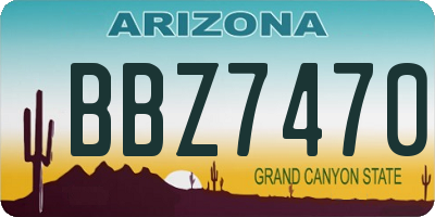 AZ license plate BBZ7470