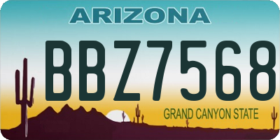 AZ license plate BBZ7568