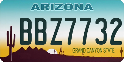 AZ license plate BBZ7732