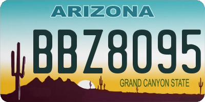 AZ license plate BBZ8095