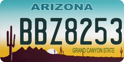 AZ license plate BBZ8253