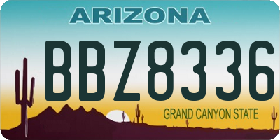 AZ license plate BBZ8336