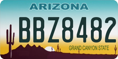 AZ license plate BBZ8482