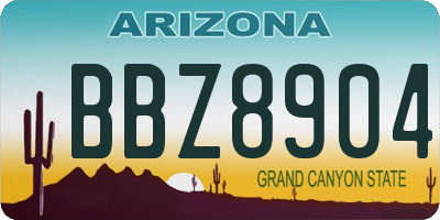 AZ license plate BBZ8904