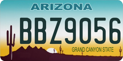 AZ license plate BBZ9056