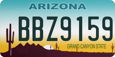 AZ license plate BBZ9159