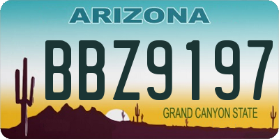 AZ license plate BBZ9197