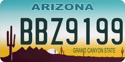 AZ license plate BBZ9199