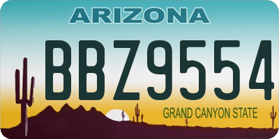 AZ license plate BBZ9554