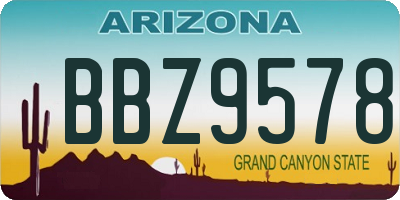 AZ license plate BBZ9578