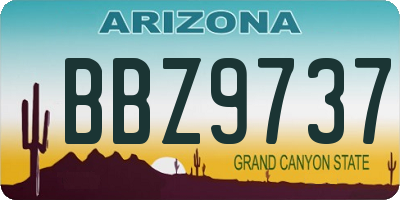 AZ license plate BBZ9737