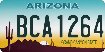 AZ license plate BCA1264