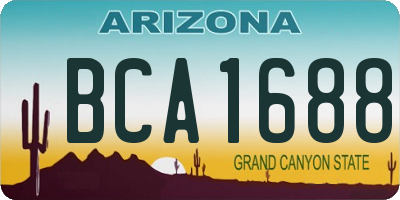 AZ license plate BCA1688