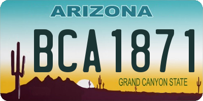 AZ license plate BCA1871