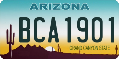 AZ license plate BCA1901