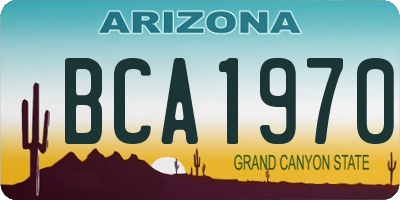 AZ license plate BCA1970