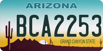 AZ license plate BCA2253