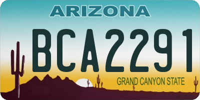 AZ license plate BCA2291