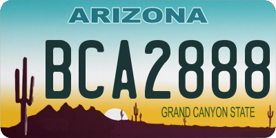 AZ license plate BCA2888