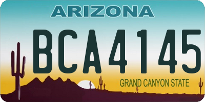 AZ license plate BCA4145