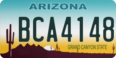 AZ license plate BCA4148